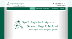 Desktop Screenshot of praxis-ruhmland.de