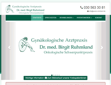 Tablet Screenshot of praxis-ruhmland.de
